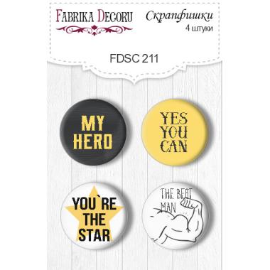 Flair buttons. Set of 4pcs #211