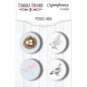 Flair buttons. Set of 4pcs #465 "Tender Spring"