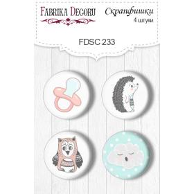 Flair buttons. Set of 4pcs #233 "Scandi Baby Boy"